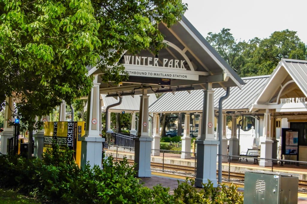 Commuter rail service for Winter Park , Florida . Train station